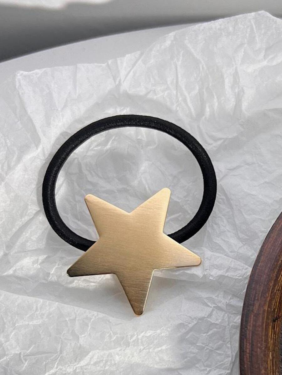 1 Dây buộc tóc thời trang dành cho nữ trang trí ngôi sao cho cuộc sống hàng ngày - Vàng - Xem 1