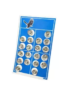 20 Cái/bộ Nút Kim Loại, Đơn Giản Màu Bạc Vòng Tay May & Thủ Công Cung Cấp Cho May - Bạc - Xem 1