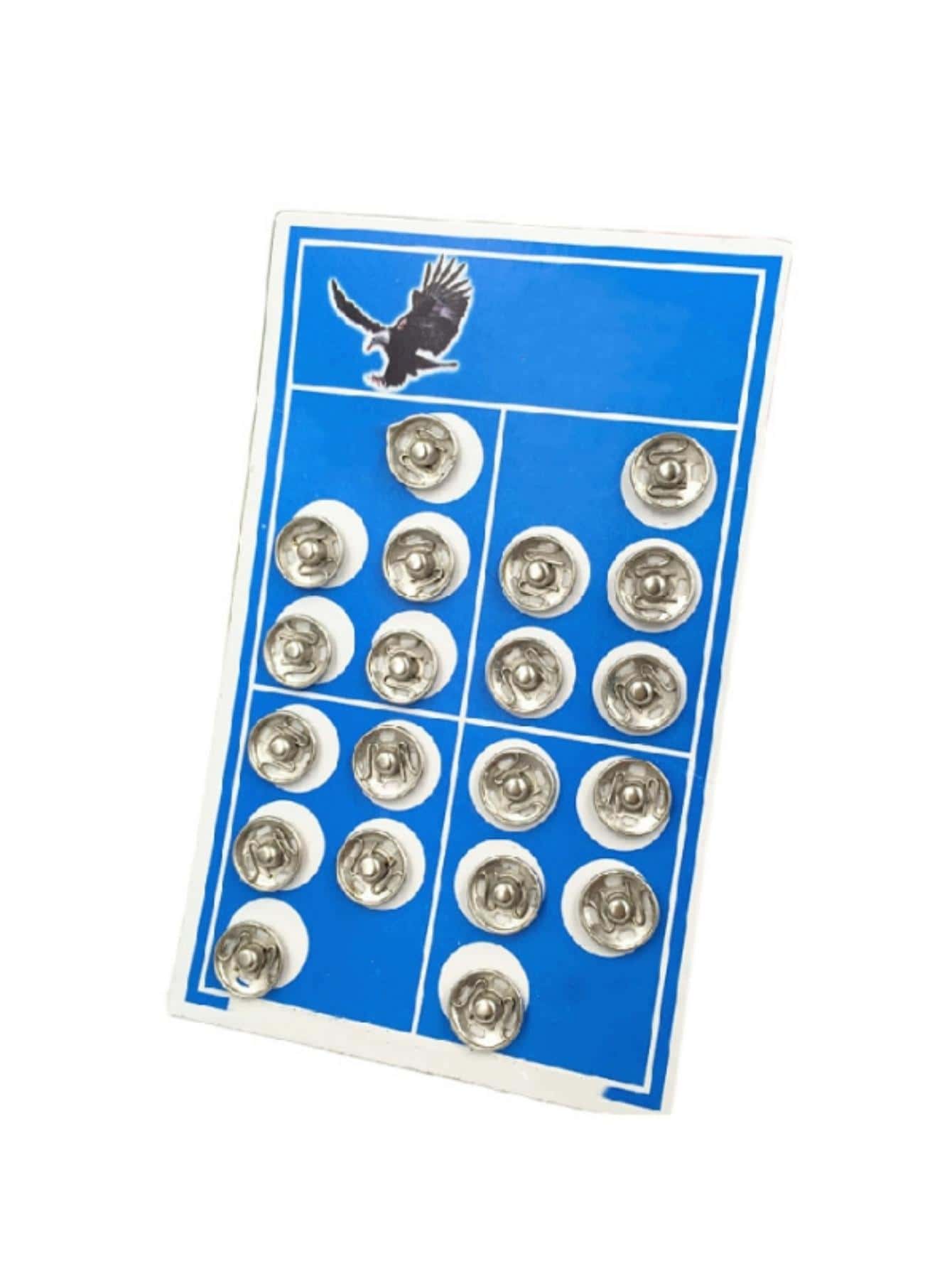 20 Cái/bộ Nút Kim Loại, Đơn Giản Màu Bạc Vòng Tay May & Thủ Công Cung Cấp Cho May - Bạc - Xem 1