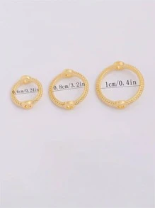 20入組鋅合金DIY裝飾 - 金色 - 查看 3