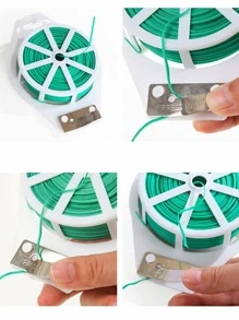 1pc Plastic Plant Fixing Tie - White - View 3