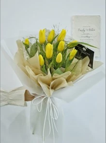 20pcs Solid Color Gift Wrapping Paper, Modern Waterproof Gift Packaging Paper For Party - Rose Red - View 6