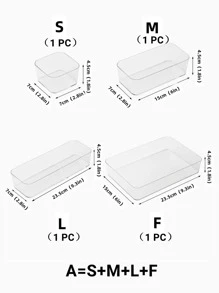 1pc Clear Drawer Storage Box, Multifunctional Transparent PET Drawer Organizer Tray, Used For Desk Or Drawer Partition  Decorations   Autumn Decor Festival Decor Room Decor Home Decor Fall Decor Bedroom Decor - Clear - View 4