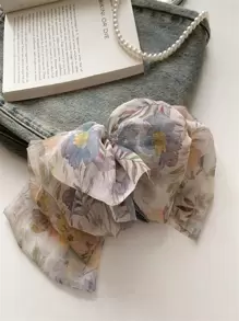 Ditsy Floral Hair Clip Elegant Bow Valentine's Day Valentines Claw Clips Hair Claws Hair Barrettes, School Stuff, College, Bows, Cute, Hair Accessories, Head Accessories - Multicolor - View 4