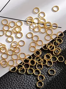 200入組開口跳環和100入組龍蝦扣套裝適合珠寶製作DIY - 金黃色 - 查看 7