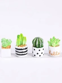 4 pezzi di decorazione artigianale con mini cactus artificiali, vasi di cactus finti carini per decorazione domestica, ottimi regali