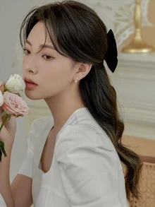 1pair Faux Pearl Silver Drop Earrings, Simple Women's Earrings