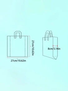 5PCS 植物麋鹿印花禮品袋 高級包裝禮品袋 包裝手提袋 服裝袋 禮品購物袋 手工服裝禮品袋 - 彩色 - 查看 6