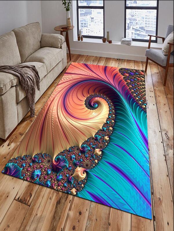 1pc Feather Pattern Rug