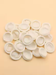 50pcs Disposable High Elasticity Finger Cots For DIY, Handicraft, Dust Prevention - White - View 1