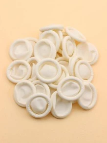 50pcs Disposable High Elasticity Finger Cots For DIY, Handicraft, Dust Prevention - White - View 2
