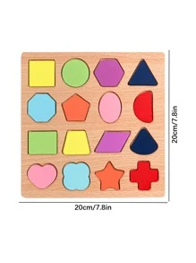 1入組拼圖玩具套裝,包括數字形狀板和26個字母配對積木,用於搭建和配對遊戲 - 彩色 - 查看 2