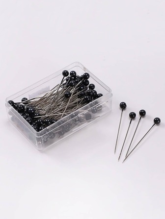 100 piezas alfiler para bufanda con decoración de perla artificial