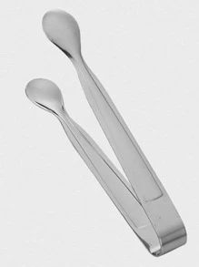 1pc Stainless Steel Ice Tongs, Classic Multifunction Serving Tongs For Kitchen - Silver - View 8