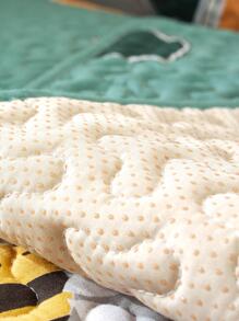 1入組標語和花卉圖案沙發巾，現代滌綸防滑沙發套，家居，四季 - 彩色 - 查看 3