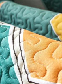 1入組標語和花卉圖案沙發巾，現代滌綸防滑沙發套，家居，四季 - 彩色 - 查看 4