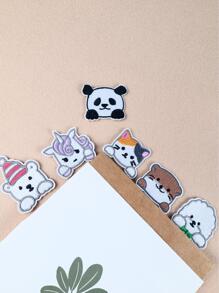 6 miếng vá họa tiết động vật hoạt hình bằng sắt, miếng vá may polyester hiện đại cho gia đình - Đỏ - Xem 3