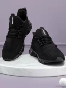 Damyuan Tennis Shoes Women Lightweight Running Shoes Non Slip Gym Workout Shoes Breathable Mesh Walking Sneakers - Black - View 2