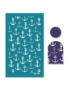 1 Máy Tính Thiết Kế Mỏ Neo Đất Sét Lụa Công Cụ, Sáng Tạo Có Thể Tái Sử Dụng Lụa Stencil Cho Đất Sét Polymer, Tranh Thủ Công DIY, Trang Trí Thủ Công - Màu xanh lam - Xem 1