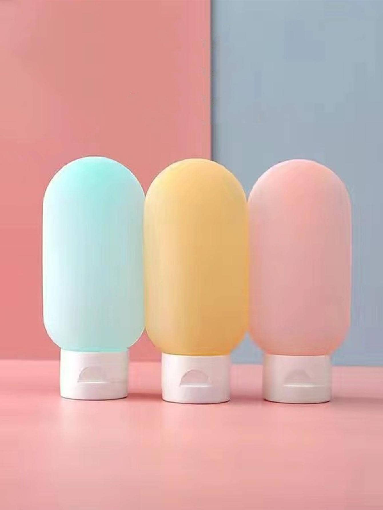 3pcs/set 60ml Plastic Lotion Dispenser, Simple Portable Lotion Bottle For Travel - Multicolor - View 1