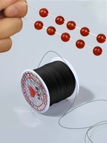 1 cái 50M/Cuộn 0,5mm Dây pha lê co giãn trong suốt Vòng tay Dây thừng Dây trang sức Dây thừng DIY Handmade - màu đen - Xem 2