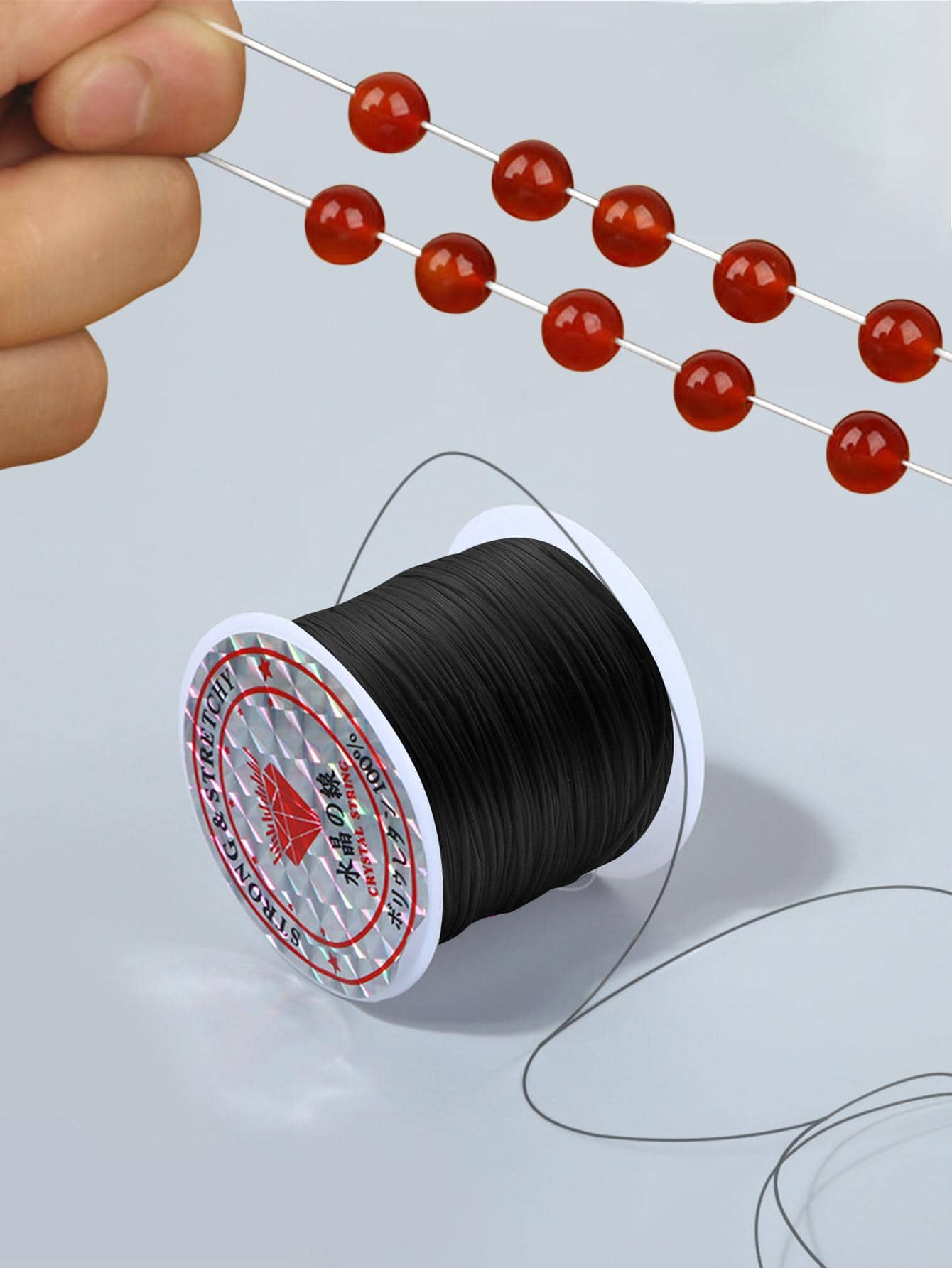 1 cái 50M/Cuộn 0,5mm Dây pha lê co giãn trong suốt Vòng tay Dây thừng Dây trang sức Dây thừng DIY Handmade