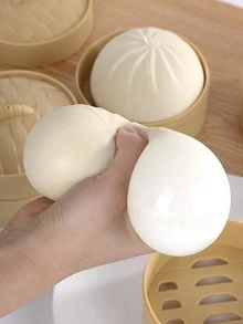 1pc Stress Relief Squishy Bun Toy - Beige - View 3