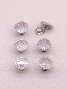 6 Cái/bộ Nút Hợp Kim Kẽm, Hình Chữ Cái Hiện Đại Hình Tròn Nút Tự Làm Cho Quần Áo - Màu xanh nhạt - Xem 1