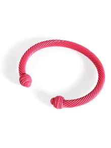 1入組扭結開口手鐲 - 橘色 - 查看 5