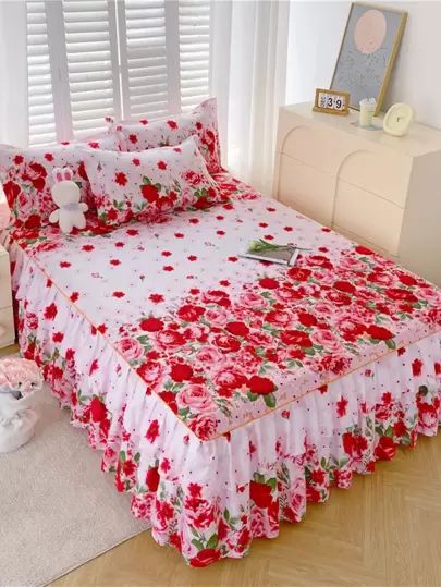 1pc Modern Style Bed Skirt In Multiple Colors With Thickened, Brushed & Skin-friendly Softness, No Fading, No Pilling, No Shrinkage, Machine Washable