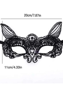 Phụ Nữ Rỗng Tai Thiết Kế Trang Phục Thời Trang Mặt Nạ Dự Tiệc - màu đen - Xem 4