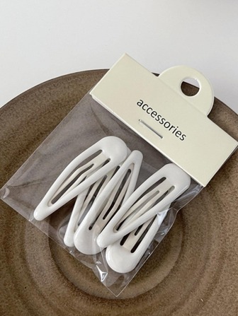 5pcs Women Solid Casual Snap Clip For Daily Life Hair Clips Claw Clips Hair Claws Hair Barrettes, School Stuff, Hair Accessories