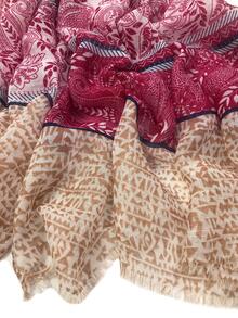 Pañuelo con estampado de paisley - Rojo - Ver 5