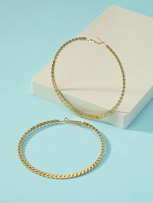 Bông tai xoắn tối giản - Vàng - Xem 4