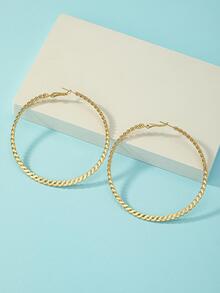 Bông tai xoắn tối giản - Vàng - Xem 2