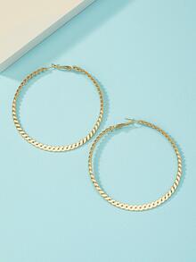 Bông tai xoắn tối giản - Vàng - Xem 3