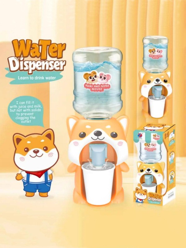 1pc Cartoon Graphic Mini Water Dispenser, Cute Plastic Drinking Water