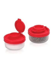 1入組圓形佐料盒 - 紅色 - 查看 1