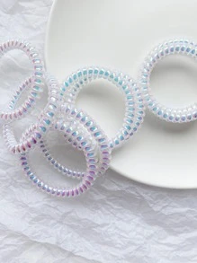10 chiếc dây buộc tóc xoắn ốc thời trang hologram dành cho nữ, thích hợp sử dụng hàng ngày, buộc tóc đuôi ngựa, dây chun buộc tóc, dây chun giữ nếp tóc, dây buộc tóc co giãn, phụ kiện tóc, phụ kiện đội đầu, dây chun co giãn. - Nhiều màu - Xem 4