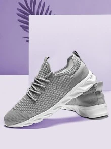 Damyuan Womens Breathable Fashion Sneakers Slip On Running Shoes Non Slip Walking Shoes Lightweight Gym Workout Shoes - 淺灰色 - 查看 2