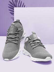 Damyuan Womens Breathable Fashion Sneakers Slip On Running Shoes Non Slip Walking Shoes Lightweight Gym Workout Shoes - 淺灰色 - 查看 4