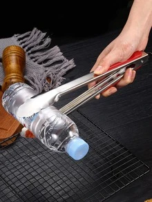 1入組不銹鋼食物鉗，廚房用現代雙色食物鉗