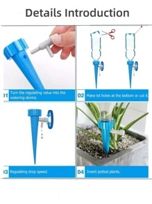 12pcs Plastic Watering Device, Modern Two Tone Watering Device For Home - Multicolor - View 4