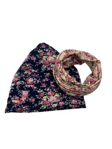 2入組時尚印花垂墜式成人短毛帽,適用於產後和化療 - 彩色 - 查看 3