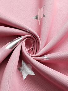 Rèm một ngăn họa tiết ngôi sao, Rèm đơn ngăn polyester hiện đại cho phòng ngủ và phòng khách - Hồng - Xem 7