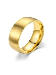 1pc Titanium Steel Men's Black Ring, Classic Business Style With Resistant Matte Finish, For Jewelry Gift And Party - Black - View 2