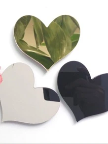 2入組/套PMMA裝飾鏡，現代字母設計家居鏡面牆貼