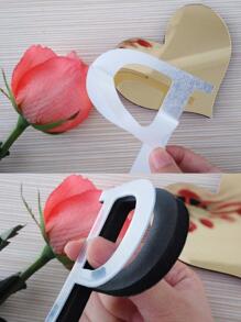 2入組/套PMMA裝飾鏡，現代字母設計家居鏡面牆貼