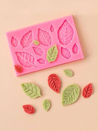 1pc 11-Hole Size Leaf Shape Soft Pottery DIY Resin/Plaster/DIY Jewelry Silicone Mold