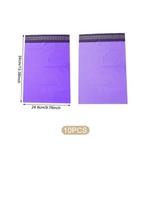 10入組簡約風紫色快遞包,空白紫色郵寄包 - 紫色 - 查看 4